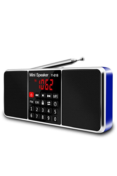 Choice جهاز استقبال راديو FM رقمي من Blue Lefon مزود بمكبر صوت ومشغل MP3 ستير...