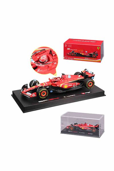 BBURAGO No.16 Dust cover Bburago 1:43 Ferrari SF24 F1 Car Model 2024 Season 16# Leclerc 55# Sainz Alloy Luxu