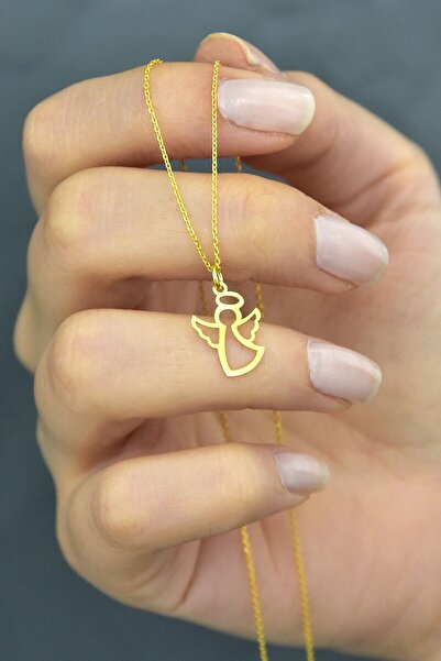 Papatya Silver 925 Ayar Altın Kaplama Gümüş Melek Kolye