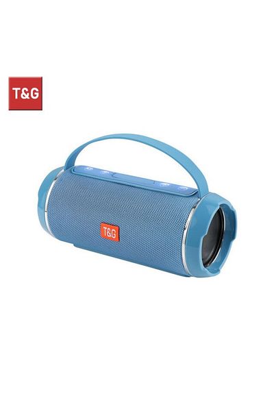 T&G مكبر صوت بلوتوث أزرق TG116c TWS صندوق قوي لاسلكي محمول خارجي مقاوم للماء