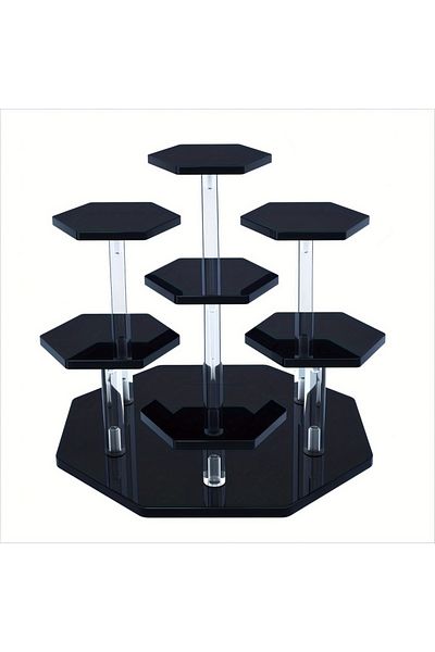 Choice Black Acrylic Display Stand For Figures, Collectibles, Toys And Dolls,jewelry,collection Organizer H
