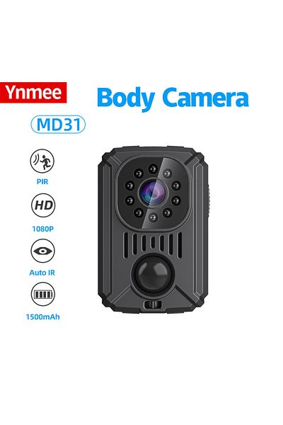 YNMEE only camera MD31 PIR Camera MD31 Mini PIR Video Body Camera Back Clip Photography DV Smart Camera HD