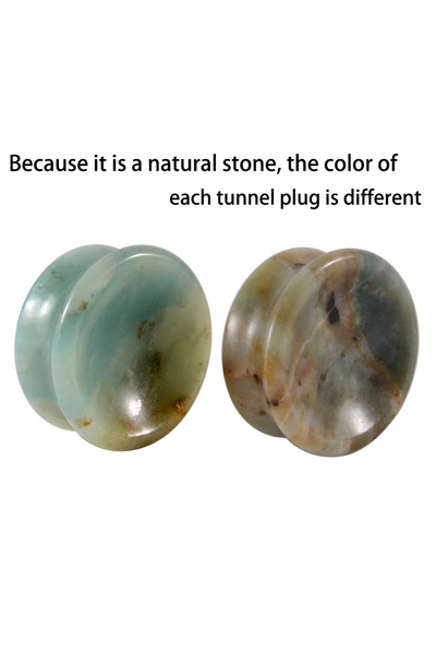 Choice سدادة أذن مقعرة من حجر الأمازون 8 مم بتصميم جديد من حجر الجمشت وعين ال...