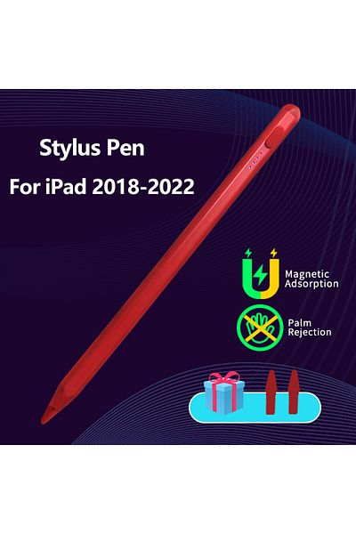 Choice قلم ستايلس أحمر لجهاز آيباد 2018-2022، شحن سريع لجهاز آيباد، قلم رفض راحة اليد مع Power D