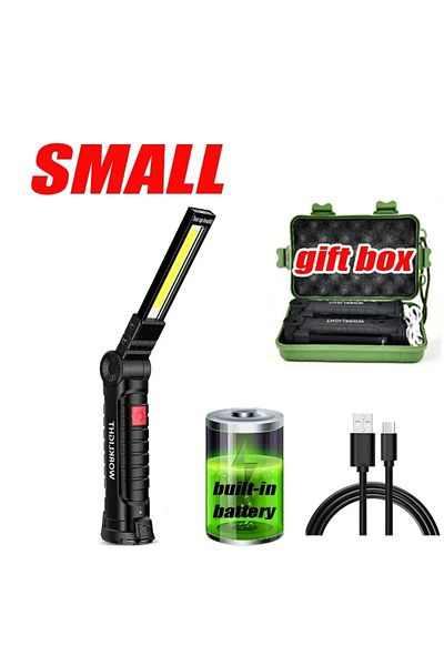XIWANGFIRE Small with box Led Work Light Magnetic Base Hook Rechargeable 360°Rotating Portable Handheld Flashli