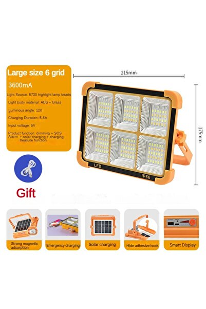 Choice 6Gird-3600MA فانوس تخييم 20000 مللي أمبير في الساعة مصباح خيمة LED قاب...