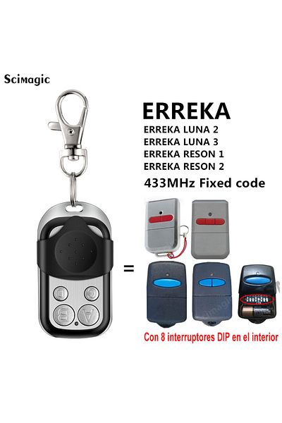 Scimagic-RC For Erreka Luna 2 / Luna 3 / Reson 1 / Reson 2 / Kuma Ku02 Garage Door Remote Control Duplicator ...
