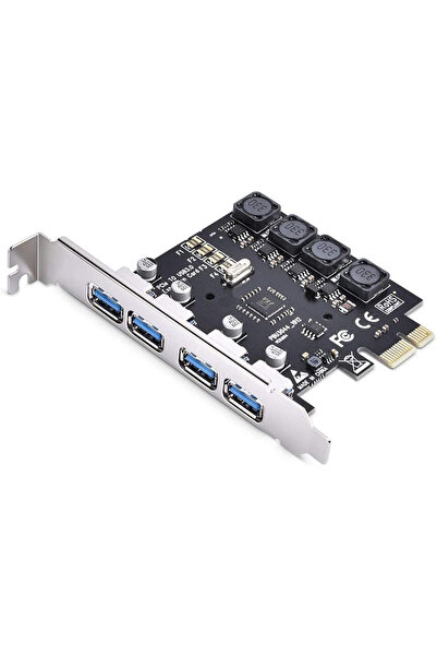 Choice1 بطاقة PCIE USB 3.0 ذاتية التشغيل ذات 4 منافذ من NEC، بطاقة توسيع PCI Expree إلى USB بسرعة فائقة 5