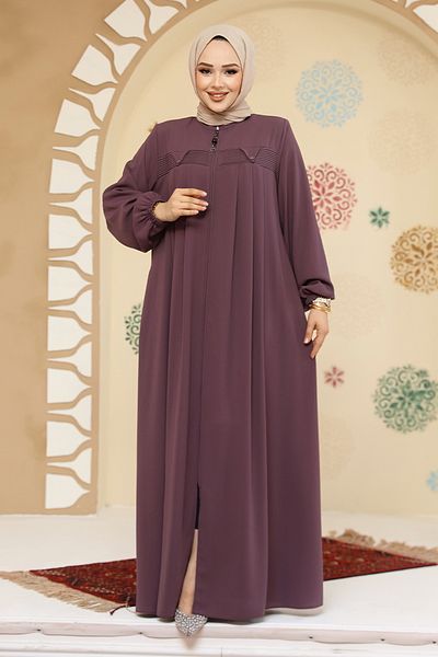 Neva Style Φερμουάρ Dusty Rose Hijab Abaya 45295GK