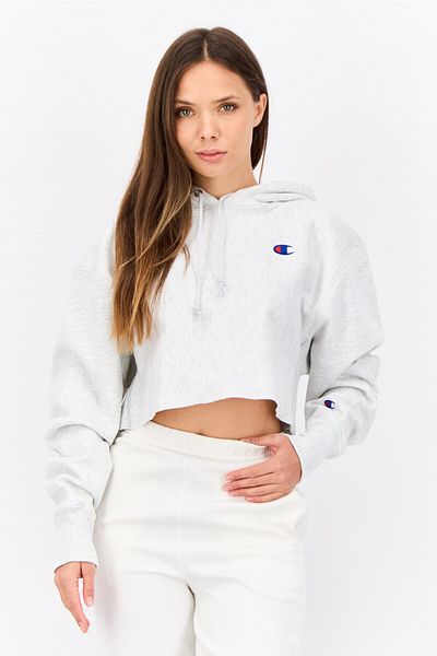 Champion Women Sportswear Fit Long Sleeve Outdoor Sweatshirt, Grey Heather