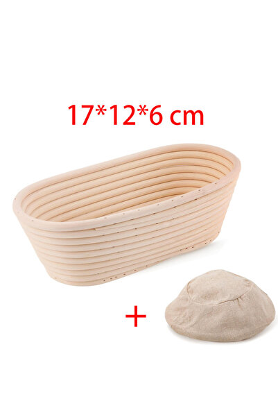 Choice مع بطانة بيضاوية 17 × 12 × 6 سلة خبز من الخيزران لتدقيق الخبز سلة خبز ...