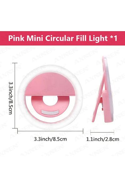 Choice Pink Led Light Ring With Usbcharging Phone Lens Selfie Light Mini Circular Fill Light Clip Compatibl