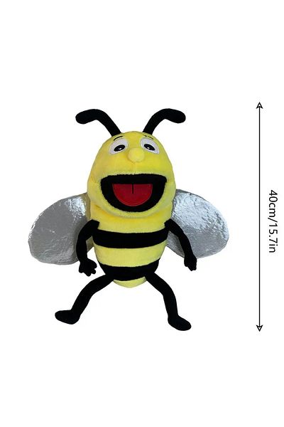 Choice about 30cm bee Hand Puppets Kids Toys Plush Insects Animal Caterpillar Ladybug Hand Puppets Doll Fam