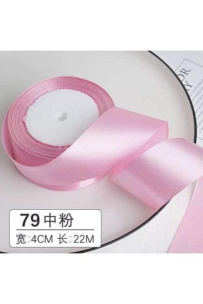 merylover 4cm ribbon in pink 25yards/roll 4cm Satin Ribbon for Gift Wrapping Bows Making Floral Bouquets DIY W