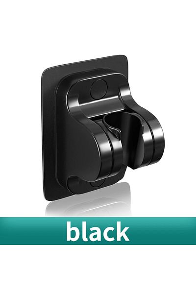 Choice Black Perforation Free Shower Bracket Adjustable Shower Head Hanging Seat Bathroom Shower Rain Lotus