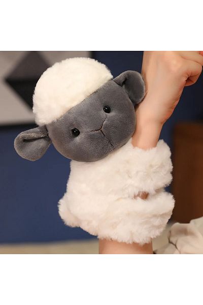 Choice 20cm sheep Creative Stuffed Animals Raccoon Fox Husky Cat Monkey Papa Circle Toy Wrapped Around Arm