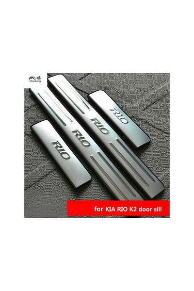 Choice 4PCS/LOT Stainless Steel For KIA RIO 2 3 MK2 MK3 Sedan Hatchback  Welcome Scuff Plate Cover Door ...