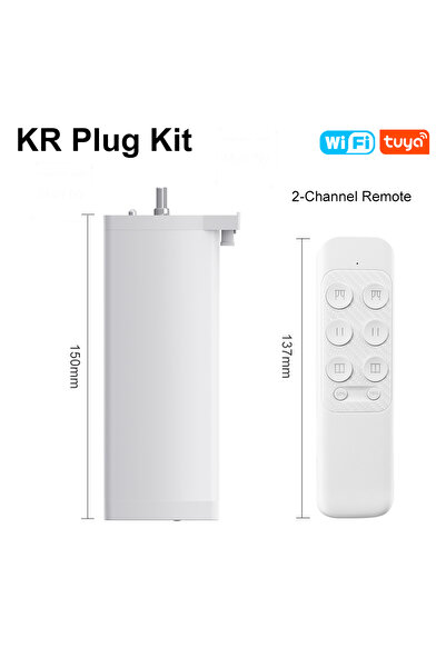 Choice4 محرك KR Plug (WiFi) Tuya 155MM 4rd Smart Zigbee/WiFi محرك ستارة كهربا...