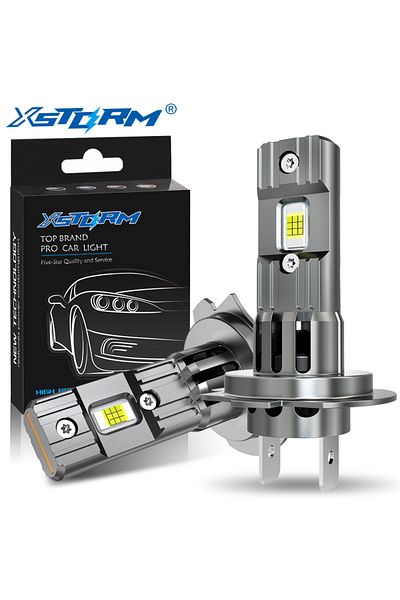 Choice طقم مصابيح أمامية LED H7 6500K White XSTORM H7 لمبة صغيرة 100 وات 25000 لومن 6000 كلفن CSP لمصباح أمامي للسيارة 12 فولت أبيض