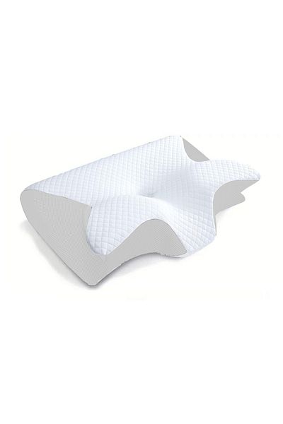 Choice White 1pc Memory Foam Cervical Pillow, 2 In 1 Ergonomic Contour Orthopedic Pillow For Neck Pain, Con