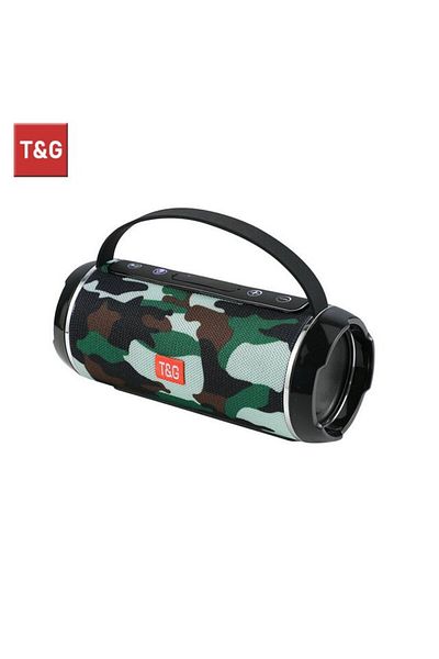 T&G مكبر صوت بلوتوث مموه TG116c TWS صندوق قوي لاسلكي محمول مقاوم للماء في الهواء الطلق
