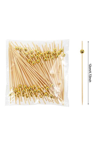 Choice C01 100pcs Disposable Bamboo Skewer Hawaiian Flamingo Pearl Cocktail Picks Buffet Food Fruit Forks F