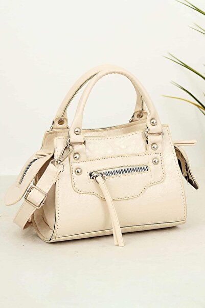 Bipanya Napoli Kırışık Deri Kadın Omuz Çantası BP-4733O