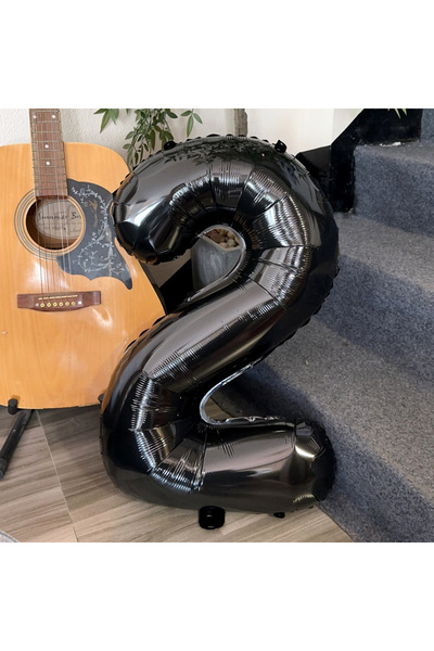 Choice 32inch 2 1pc INS 32inch Black Large Number Foil Balloons Figure Helium...