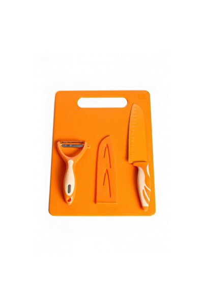 ertone Set Cutite Colorate 4 Piese, ERT-MN104PO, cutite inox, Portocaliu