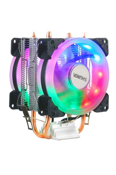 Choice Fixed Color LGA115X1200-1366-775 2 FAN WITH LAMP IWONGOU CPU Cooling Fan 3pin For Intel LGA1150/1151