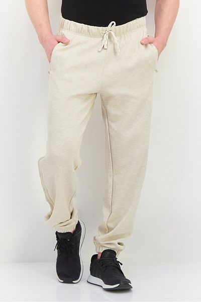 adidas Men Sportswear Fit Brand Logo Outdoor Sweatpants, Beige