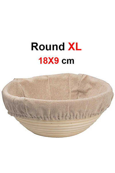 Choice سلة خبز دائرية من الخيزران مقاس 18×9 من UPORS، مصنوعة من الخيزران الطبيعي البيضاوي لتخمير العجين المخمر