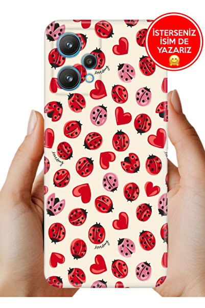 realme 9 Pro Kılıf Desenli Baskılı Kamera Korumalı Silikon Love Bug