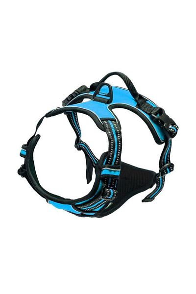 Choice M Blue No Pull Dog Harness Front Clip Heavy Duty Reflective Easy Control Handle For Large Dog Walkin