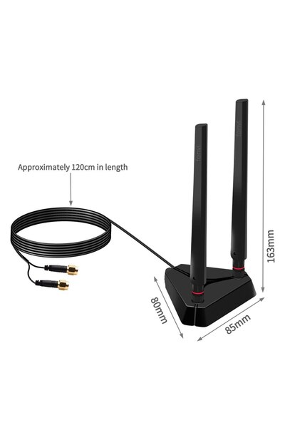 Choice هوائي قاعدة ممتدة من CHINA FENVI ثنائي النطاق عالي الكسب 2.4 جيجاهرتز/5 جيجاهرتز لبطاقة WiFi AX210 AX200 9260 المكتبية