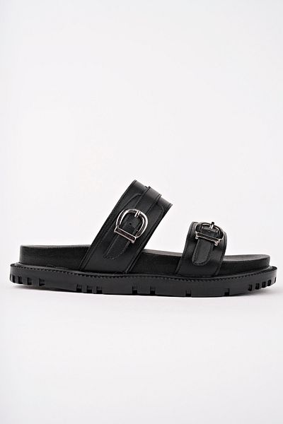 Halloween Women's Slippers Black Daily Slippers Women's Orthopedic Slippers and Sandals with Double Buckle