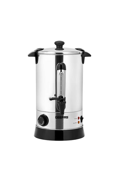 Geepas Water Boiler, Stainless Steel Boiler with Tap, 6.8L Kettle with Water Level Gauge& Indicator Lights