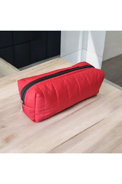 FİYPER Red Pencil Bag Water Repellent Fabric
