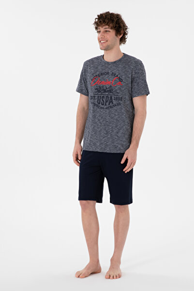 U.S. Polo Assn. Erkek Bisiklet Yaka Lacivert Pijama Takımı 50309274-VR033