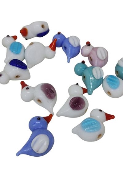 PARACORD 5 Pieces Murano Glass Beads Sparrow