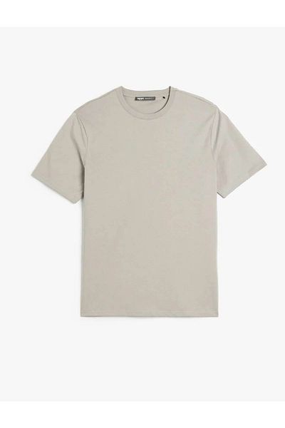 Koton Crew Neck Cotton Regular Fit Gray Men's T-Shirt 5Sam10063Hk