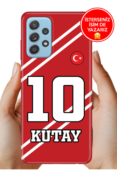 Cekuonline Samsung Galaxy A73 Kılıf Kişiye Özel İsim Yazılı Forma Tasarım Sil...