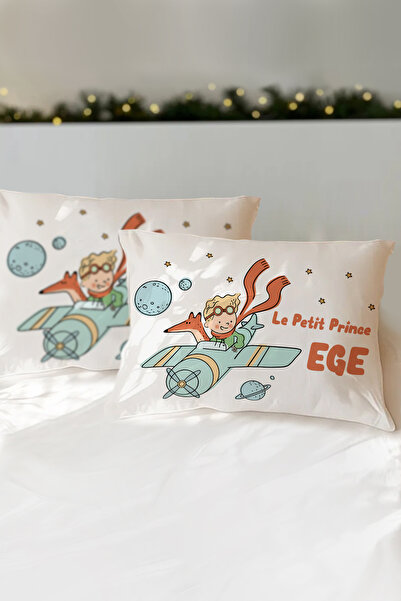 Homamia İsme Özel Baskılı %100 Pamuk Çocuk Yastık Kılıfı (50x70) Küçük Prens