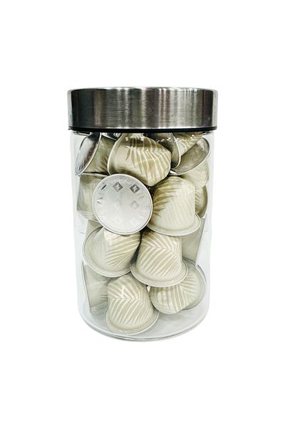 Nespresso Coconut Flavour over Ice Capsule Coffee 30 Pieces + Glass Storage Box Gift