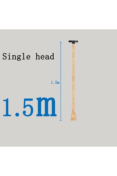 JOYINLED Single Head-1.5m Rope Lamp Creative Country Edison Bulb Chandelier Decoration Home Vintage Hemp Rope