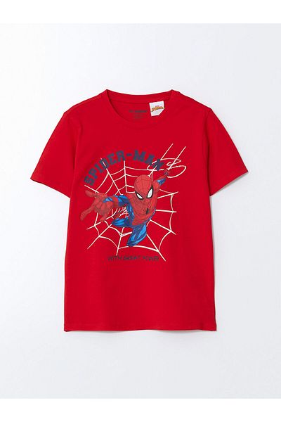 LC Waikiki New Season Crew Neck Spider-Man Printed Boys' Shorts Pajama Set - S53689Z4
