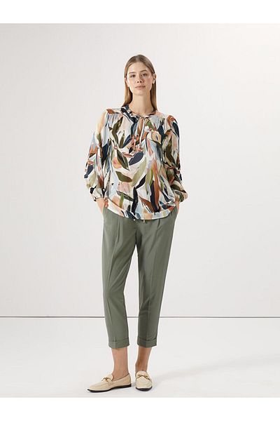 LC Waikiki New Season Baglamali Collar Patterned Women's Blouse - S5Fr13Z8