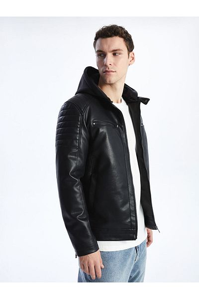 LC Waikiki Standard Fit Men's Leather Look Jacket