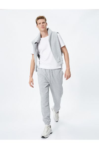 Koton Jogger Sweatpants with Lace Waist Pocket Detail and Ribbon