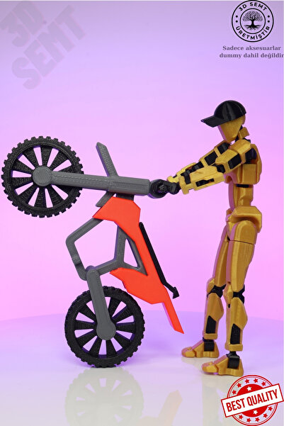 3DSEMT 3d Dummy Motosiklet | Dummy Figür Aksesuarı | Dayanıklı Ve Detaylı Kol...